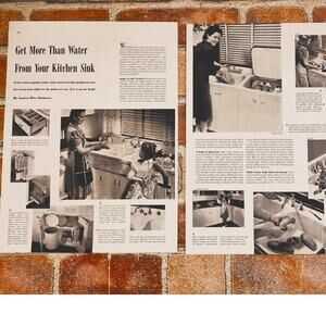 1941 Get More than Water from Your Kitchen Sink Vtg MCM Print Article Appliances